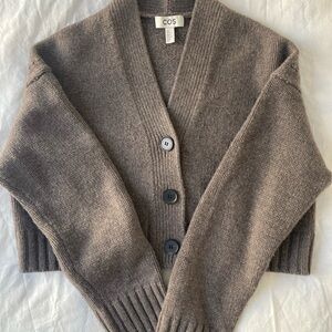 COS Women's Brown Knit Cardigan